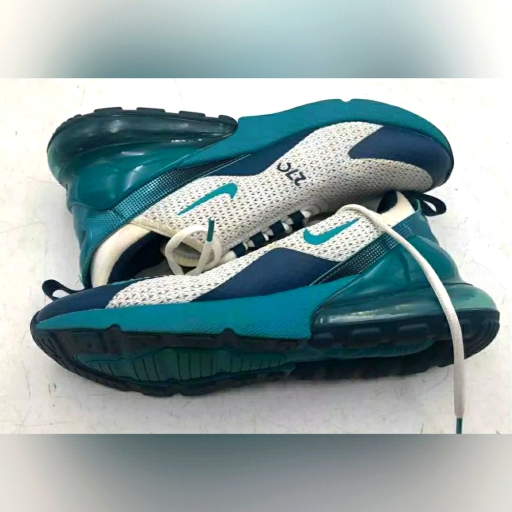 Nike Air Max 270 SE AQ9164-102 White Teal Lace Up Sneakers Men 7 or Women 8.5 - Picture 4 of 9